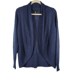 Kenneth Cole Brown Tan Knit Open Front Shawl Cardigan Sweater Size S